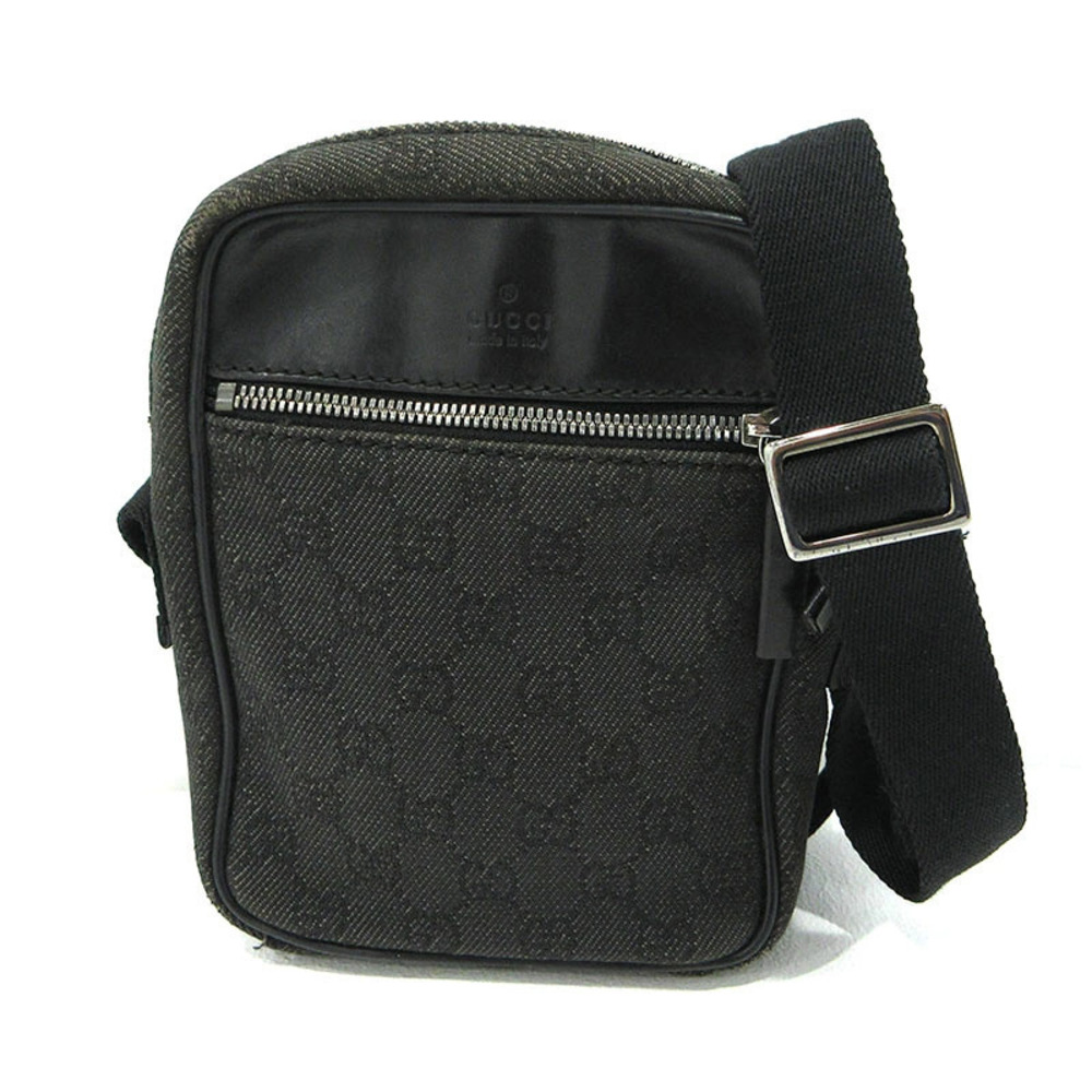 Gucci GG Canvas Shoulder Bag Gray